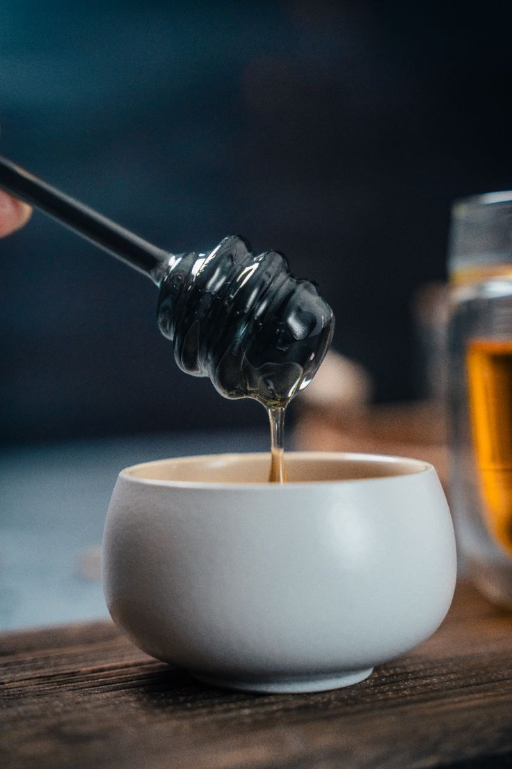 Glass Honey Dipper with Bee Head