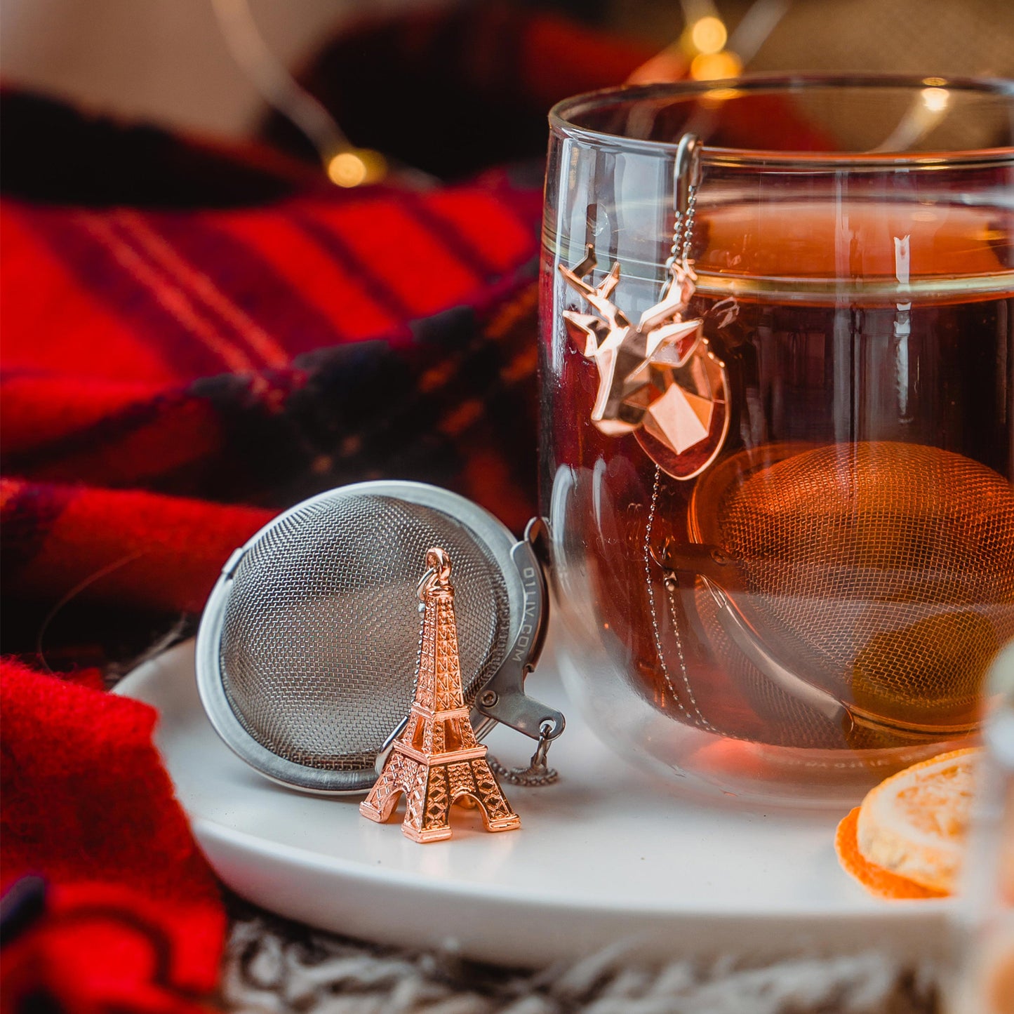 Mesh Tea Ball Creative Infuse Eiffel Tower