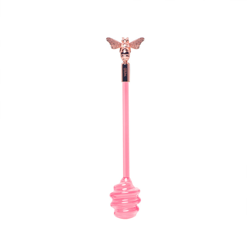 Glass Honey Dipper with Bee Head
