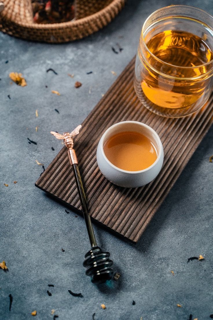 Glass Honey Dipper with Bee Head