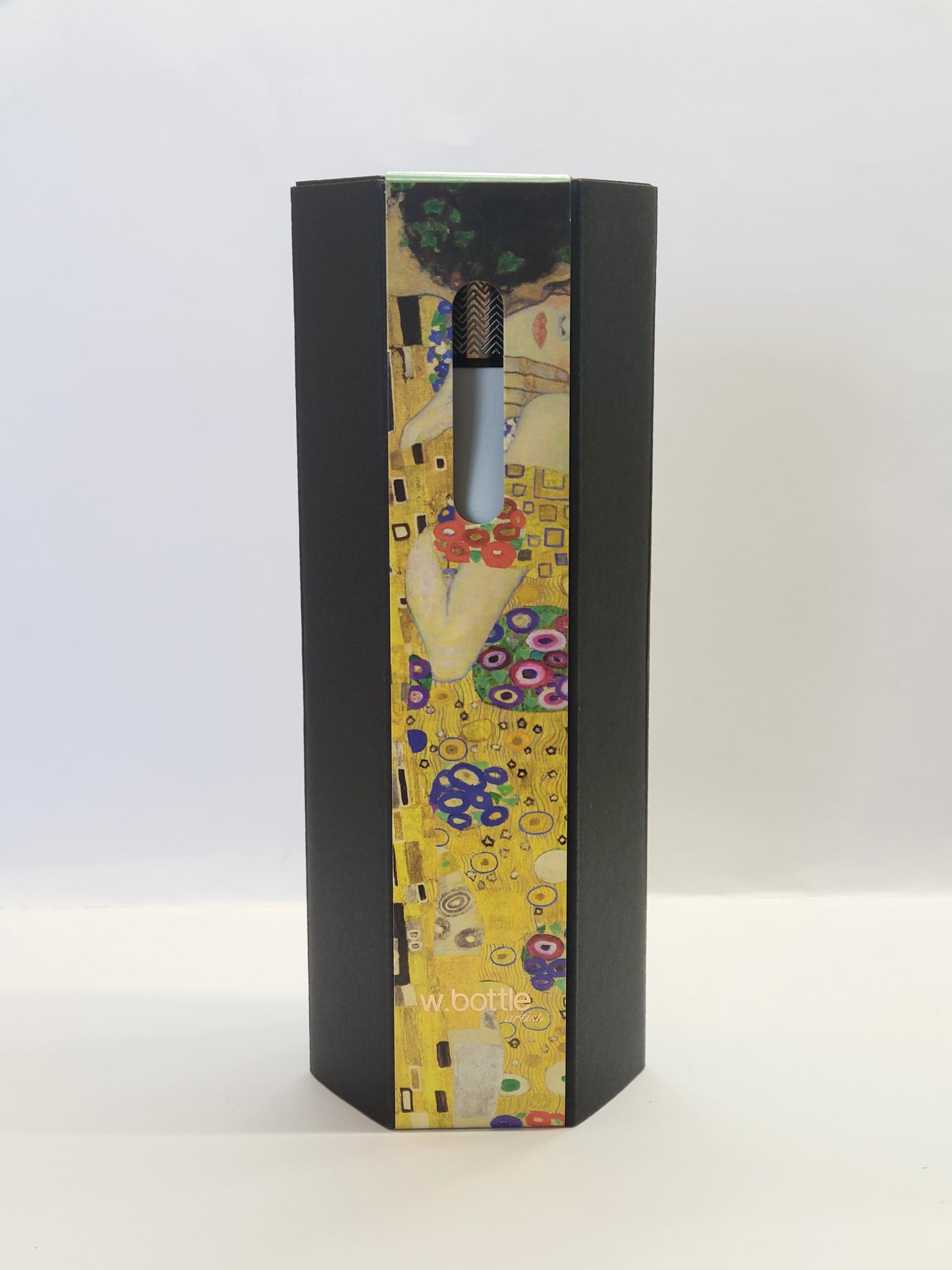 Limited Edition Pattern Matcha Lover Flask™ retail packaging displayed on its own, showcasing the stylish reusable flask designed for on-the-go matcha preparation.