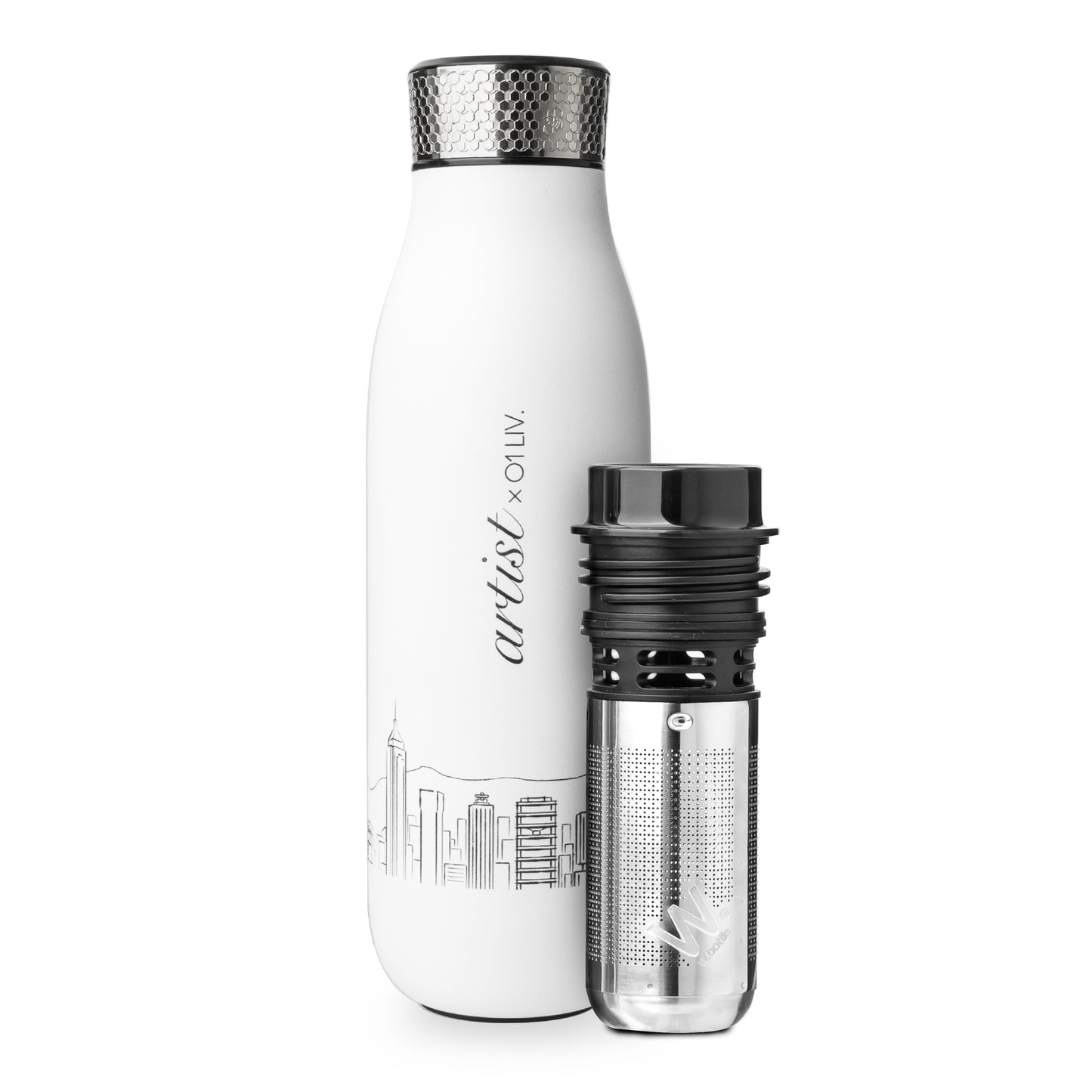 Tea Flask Frosted White 500ml