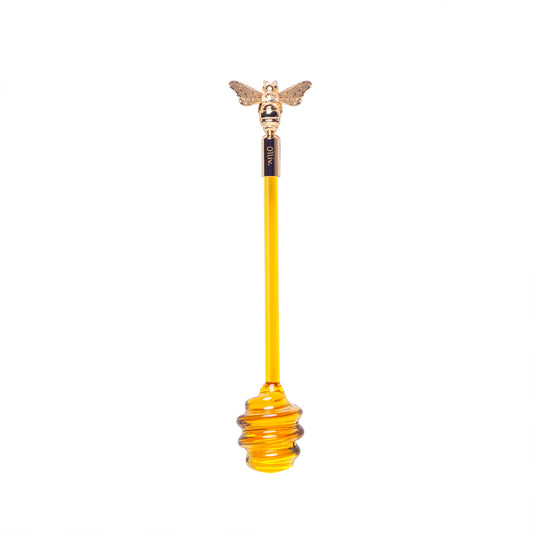 Glass Honey Dipper with Bee Head